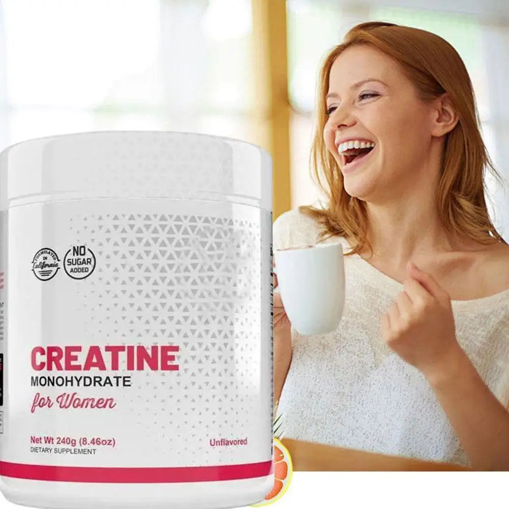 Creatine Monohydrate Powder Effectively Supports Muscle Strength and Recovery Improving Athletic Performance and Endurance 240g