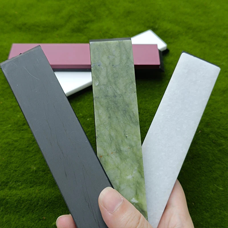 3000-10000 Natural Agate Knife Sharpening Stone Knives Fixed Angle Sharpening Stone Sharpening Stone with Base Kitchen Tools