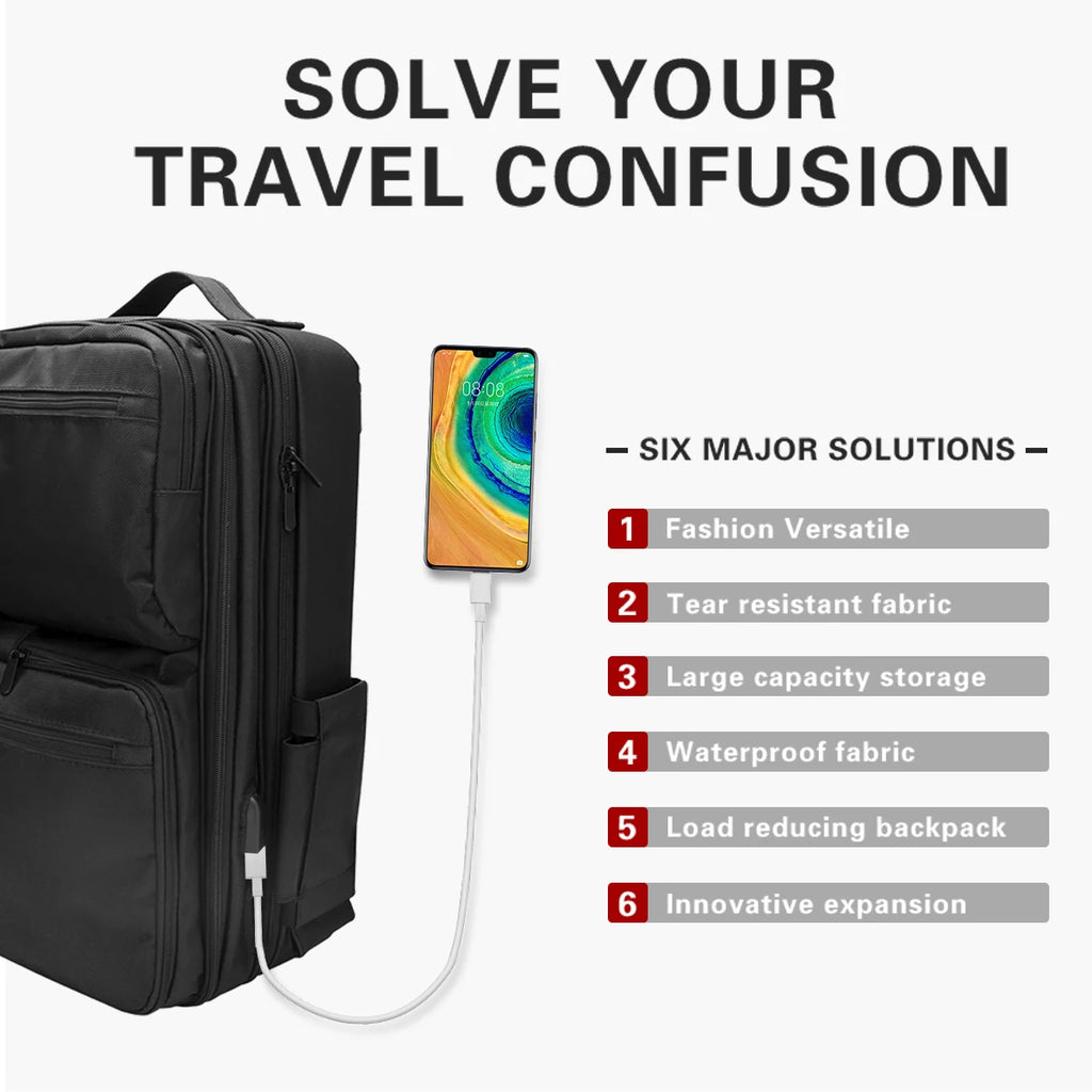 Adjustable Compartments Barber Backpack with USB Charging Port Travel Case for Hairstylist Tools Cosmetology Storage Bag