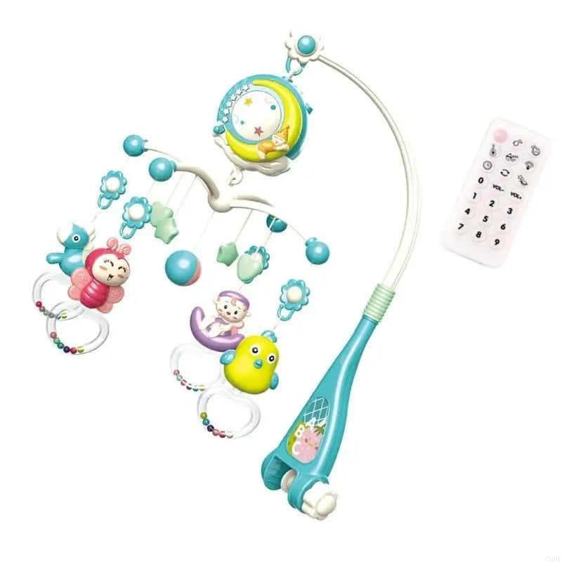 Hanging Rotating Rattles Music Box Musical Crib Mobile for Boy Girl 0-24 Month