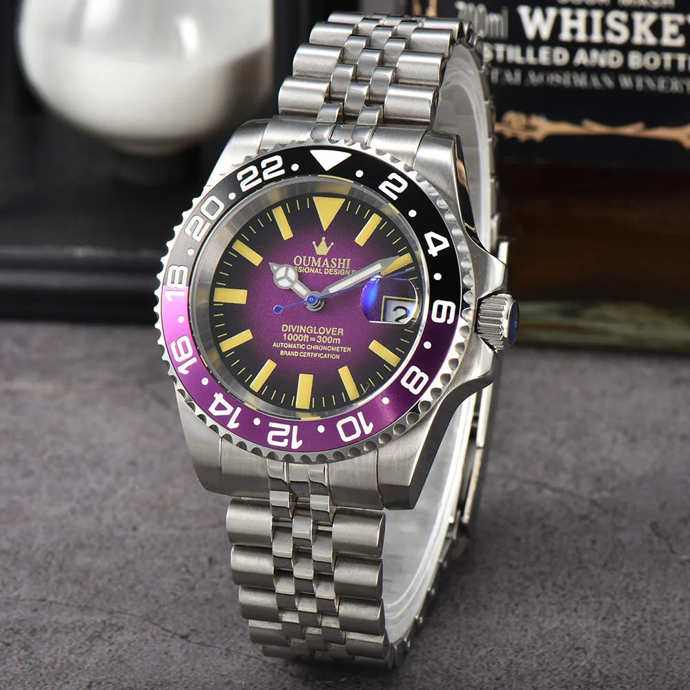 Luxury NH35 Watch 40mm Diver Men's Mechanical Watch Sapphire Glass Automatic Watch NH35 Stainless Steel Watch for men