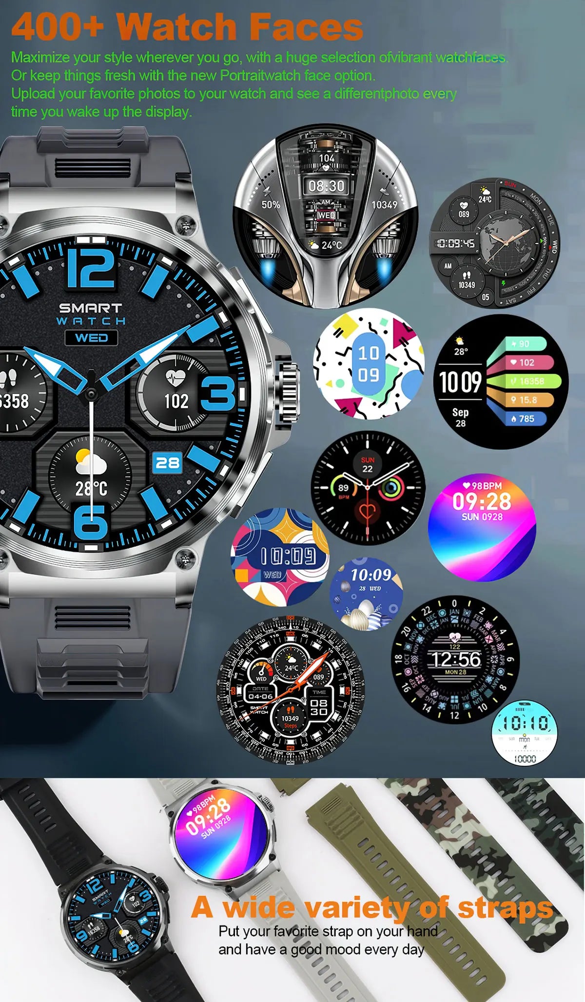 2025 New V69 1.85  Inch HD Bluetooth Call 710mAh Smart Watch Men Sports Fitness Tracker Heart Monitor Smartwatch For Android IOS