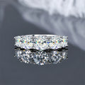IOGOU 3.6ctw. D Moissanite Wedding Rings for Women 18k Gold Plated 925 Silver Promise Finger Jewelry Certified Lab Diamond Bands