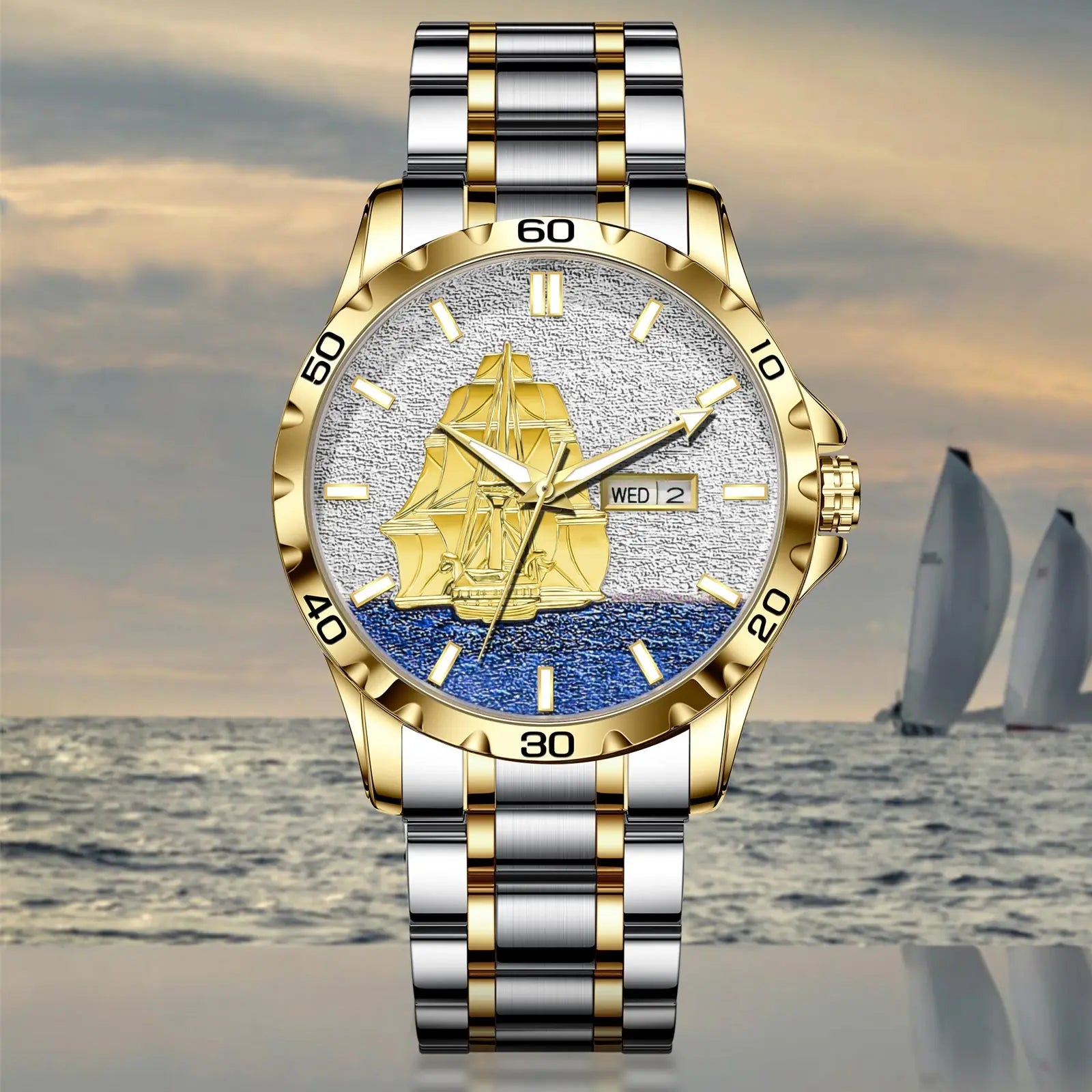 Glenaw Sailing Series Top Brand Luxury Men's Watch Fashion Business Fully Automatic Mechanical Waterproof Watch