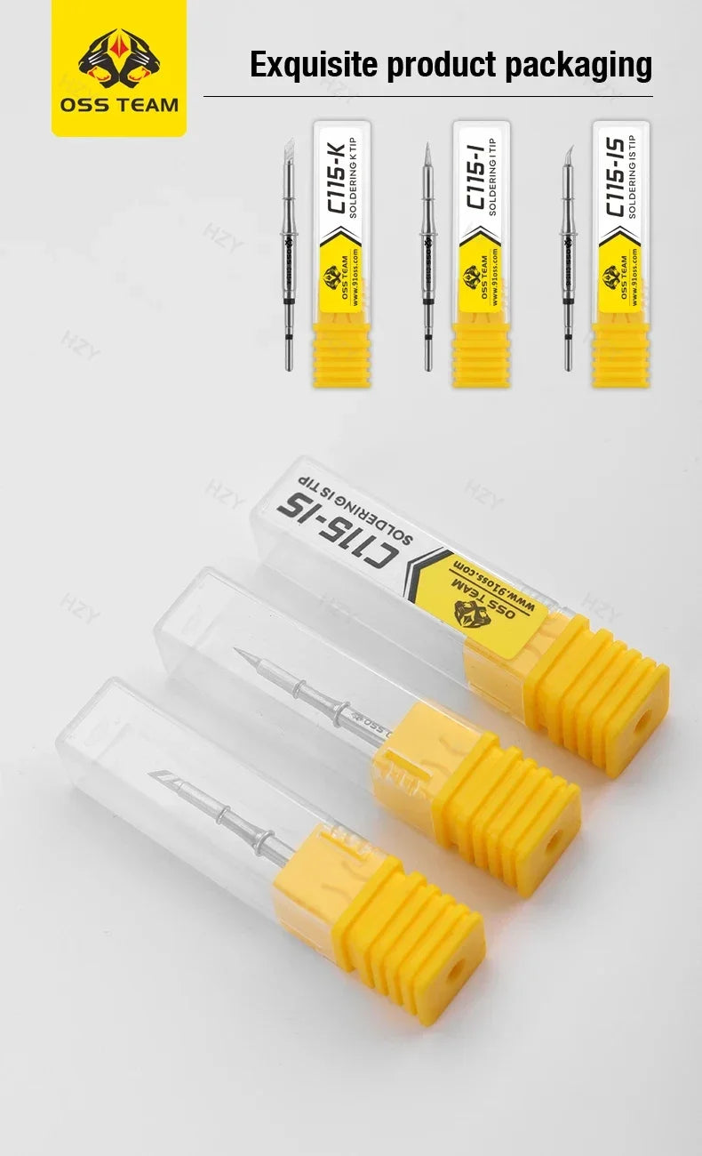 OSS C115 C210 T245 Tips Universal C245 C210 C115 Soldering Iron Tip Compatible SUGUN Maant GVM OSS Soldering Station Handle