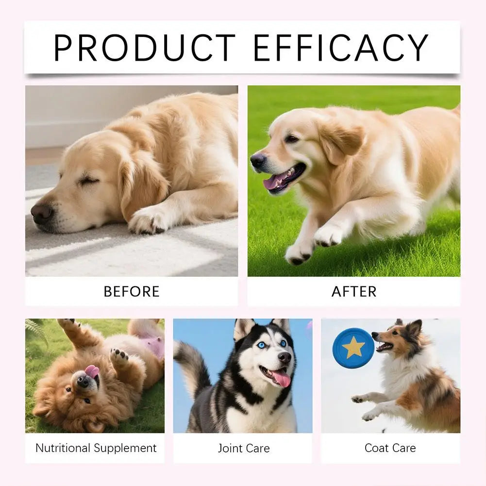 1/3/5Pcs 60ml Dog Pet Collagen Based Staple Food Combined With Nutritional Supplement Drops Gentle Formula For Hair Skin Care