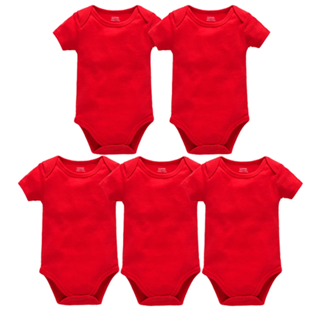 2025 Solid White Baby Clothes Short Sleeve Cotton Baby Girls Boys Bodysuit Newborn body bebe 0-24 months Infant Jumpsuit