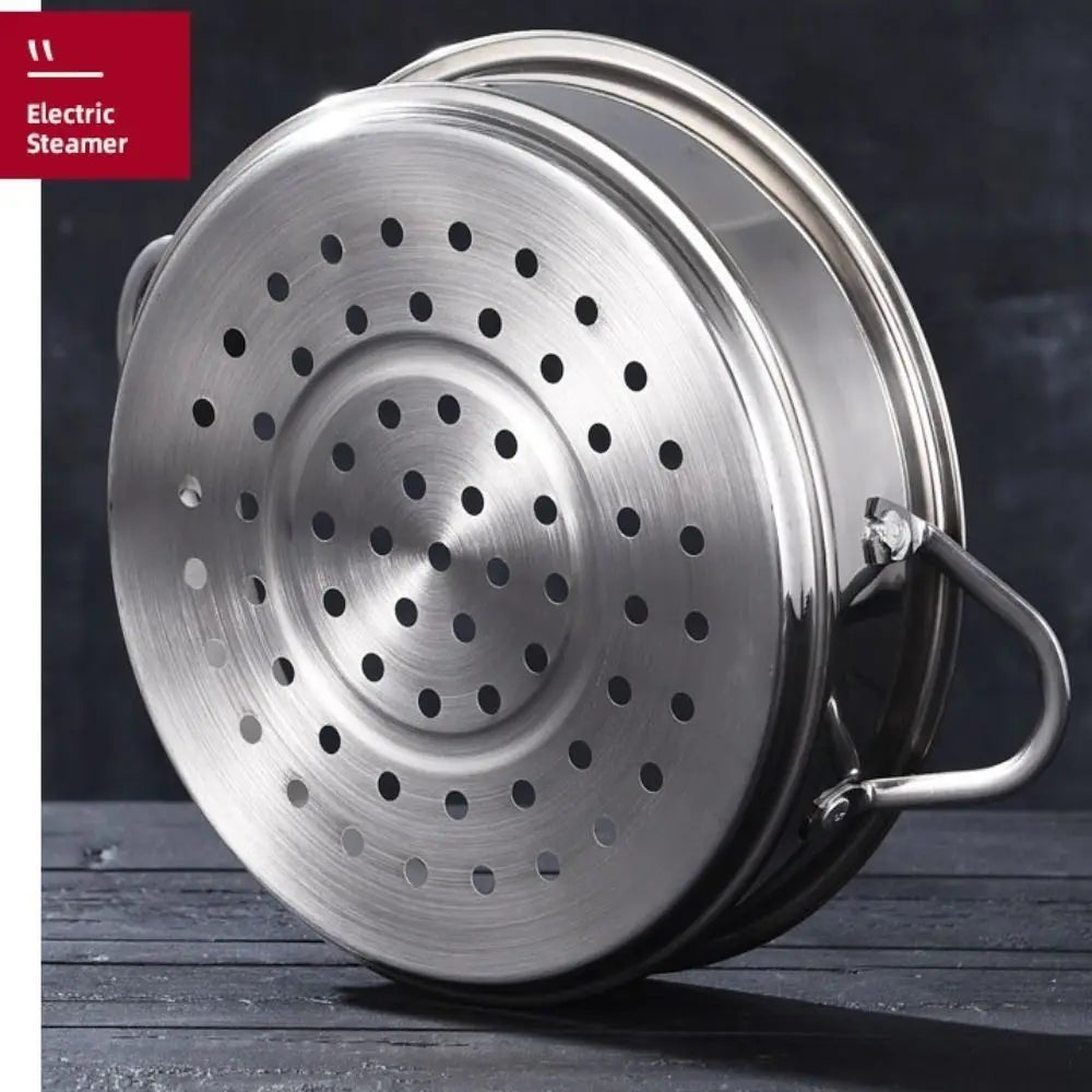 New 304 Stainless Steel Steamer Basket Thickened 16-32cm Food Steam Rack Generic Safe Material Drain Basket Home Cooking