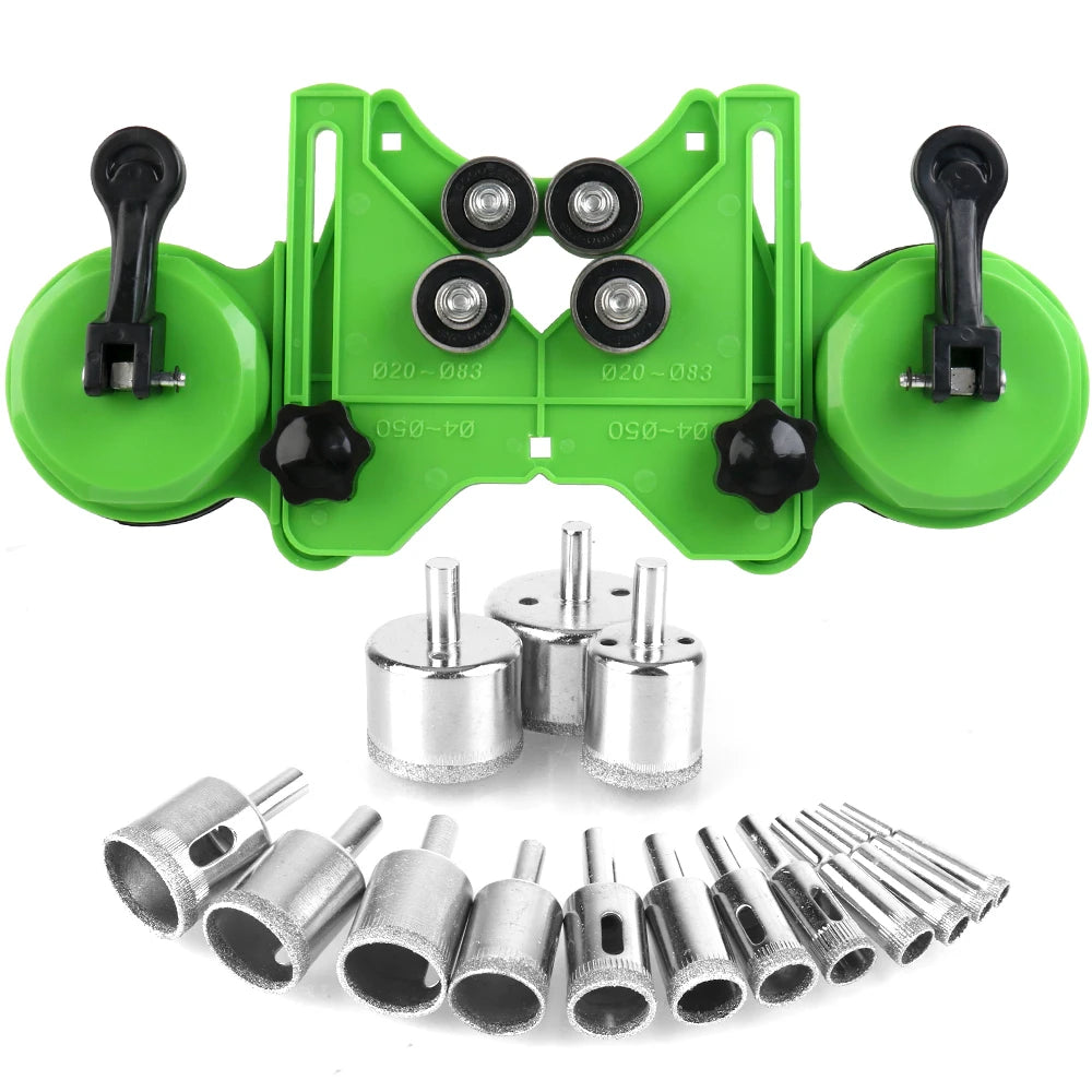 Guide Hole Locator Double Suction Cup Punch Drill Guide Drills Glass Tile Opening Locator 4-83mm Hole Centering Positioning