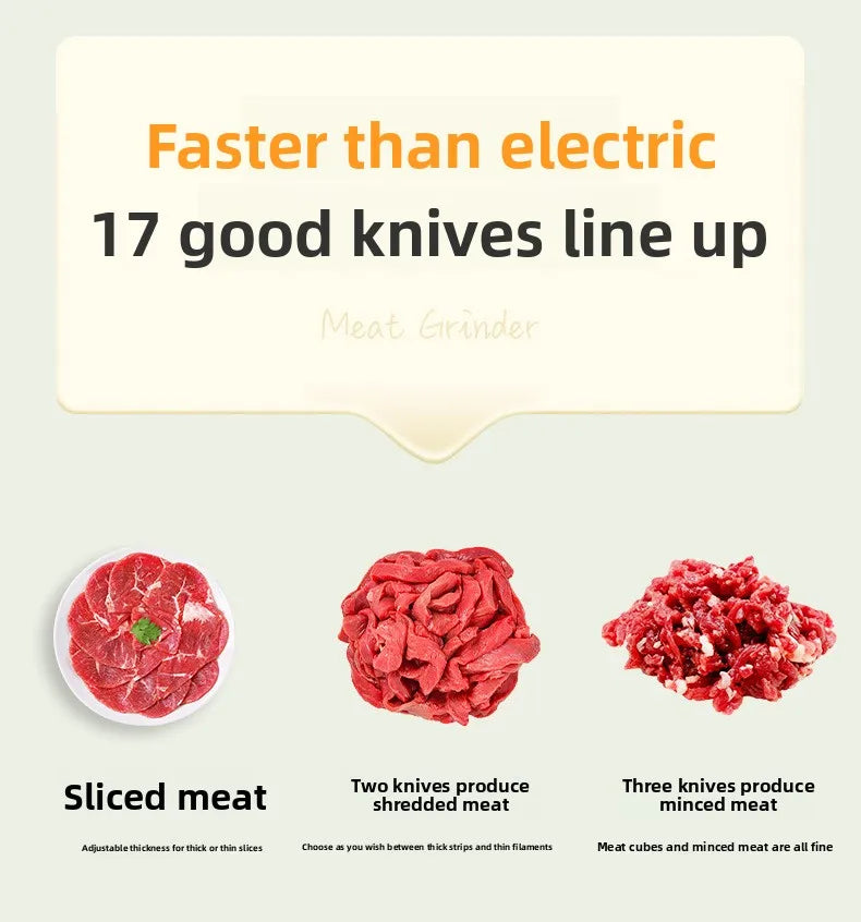 Stainless Steel Multifunctional Cutter for Home Kitchen Slices Thin Meat Diced  Meat Strips Kitchen Meat Cutting Tool