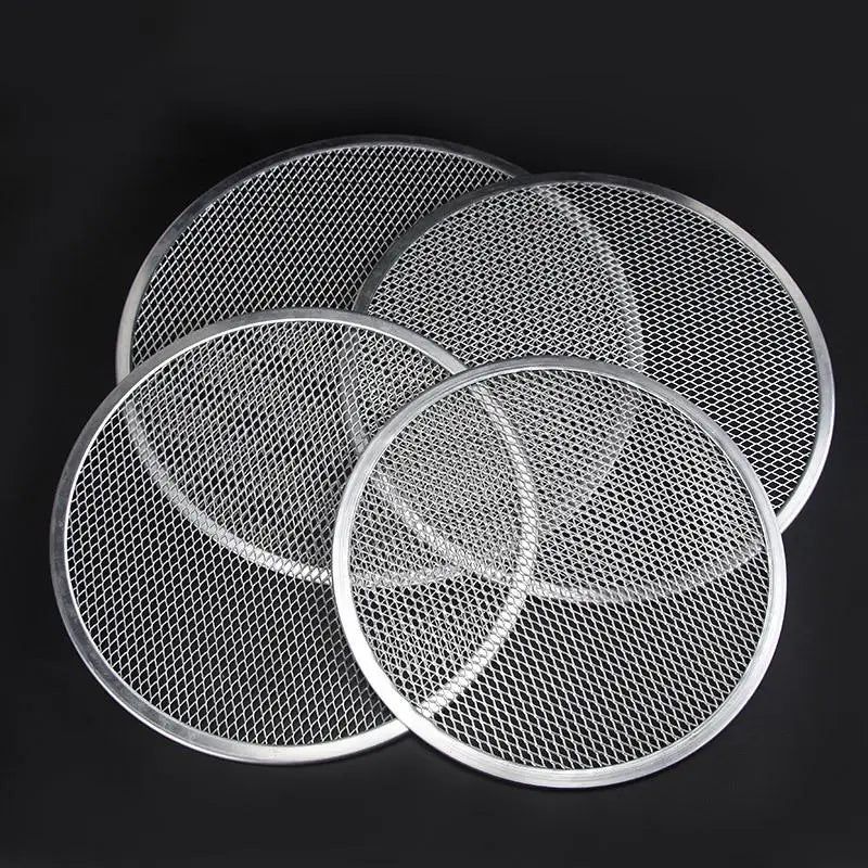 1PC 6-20 Inch Pizza Screen Pan Metal Net Non Stick BakingTray New Seamless Aluminum Alloy Metal Net Bakeware Kitchen Pizza Tools