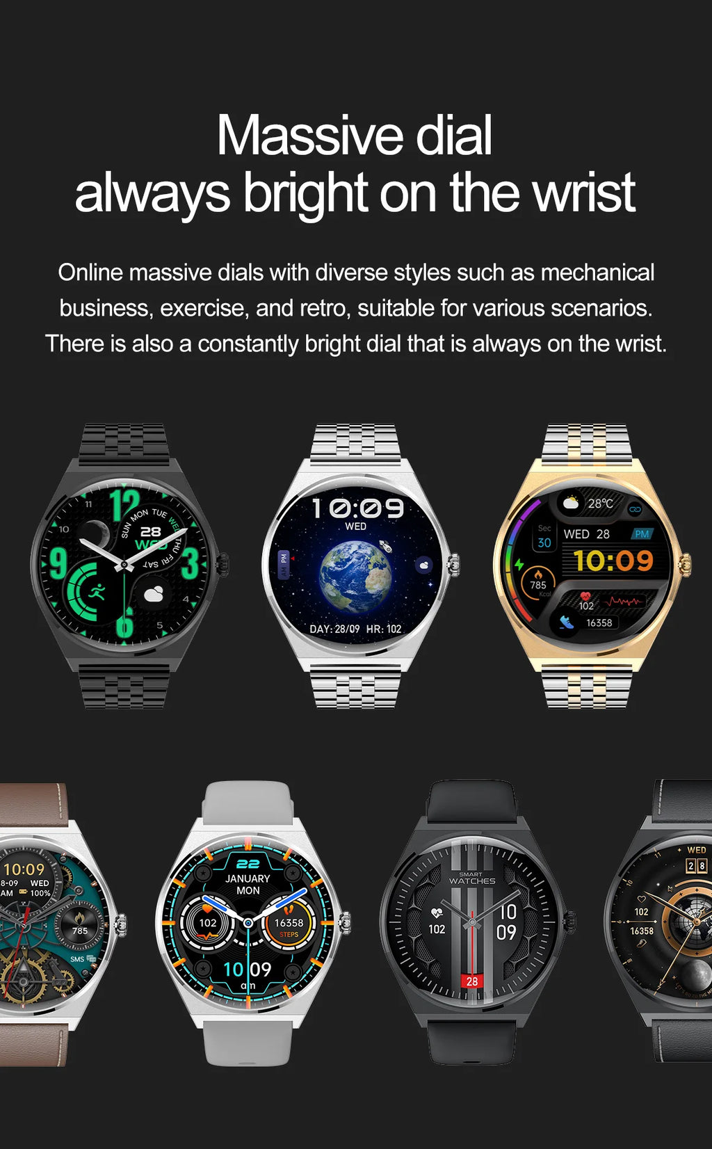DAORKOW New Ultra thin Wireless Call SmartWatch Women Watches Men Sports Fitness Tracker Heart Rate Smartwatches For Android IOS