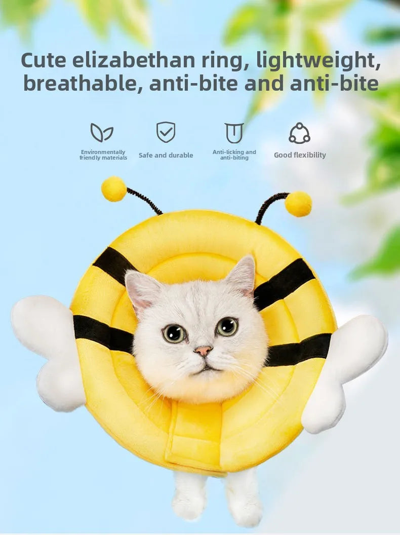 Pet Elizabethan Collar  Spay Neck Bracelet Waterproof Anti-Lick Small Medium Dog Bite Protection Head Cover Hipidog