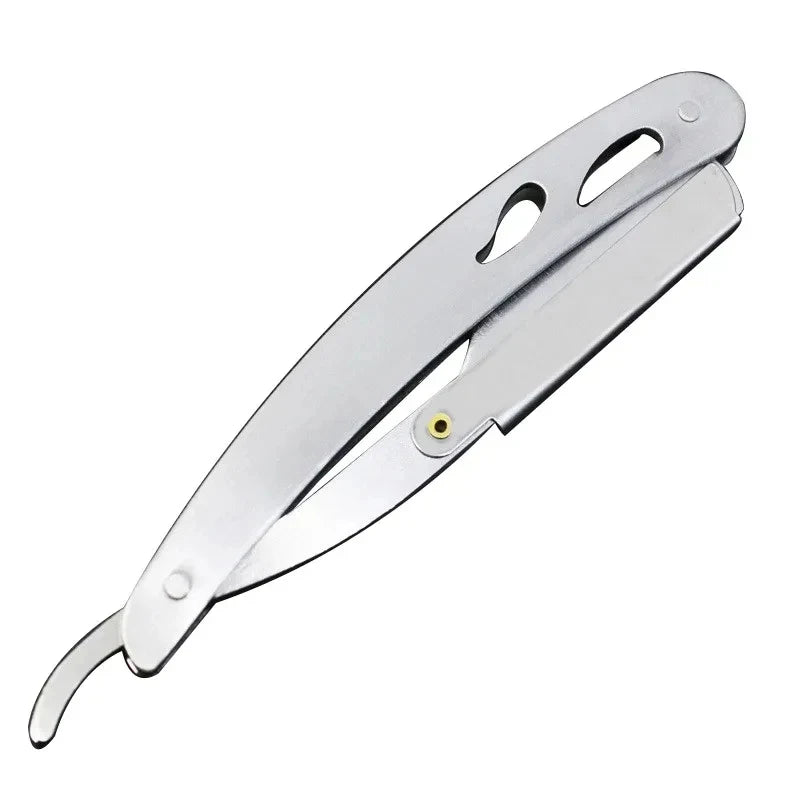 1/3/5pcs Professional Manual Shaver Straight Edge Stainless Steel Barber Razor Men Folding Shaving Shave Beard Cutter With Blade