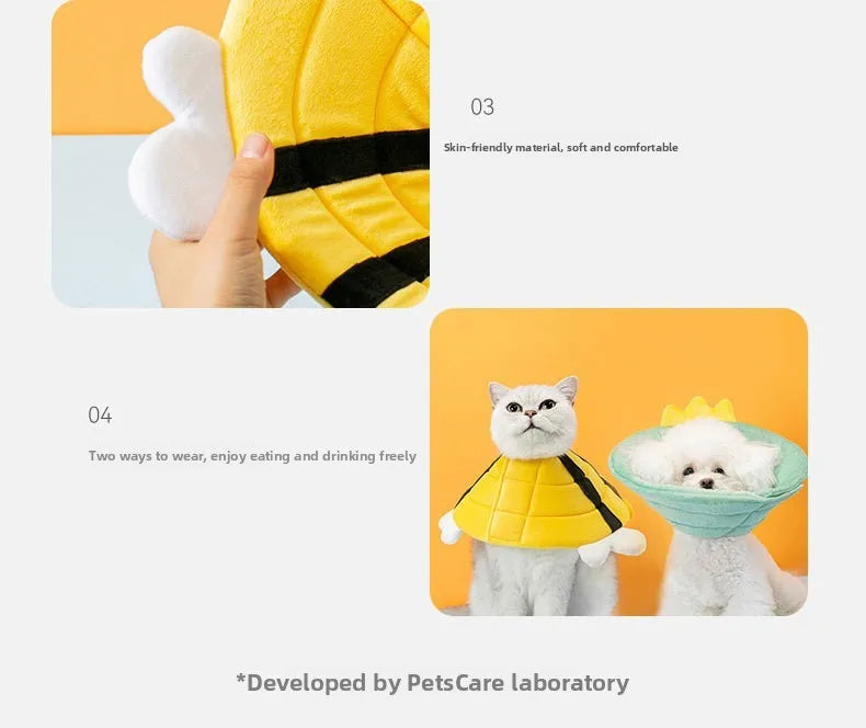 Pet Elizabethan Collar  Spay Neck Bracelet Waterproof Anti-Lick Small Medium Dog Bite Protection Head Cover Hipidog