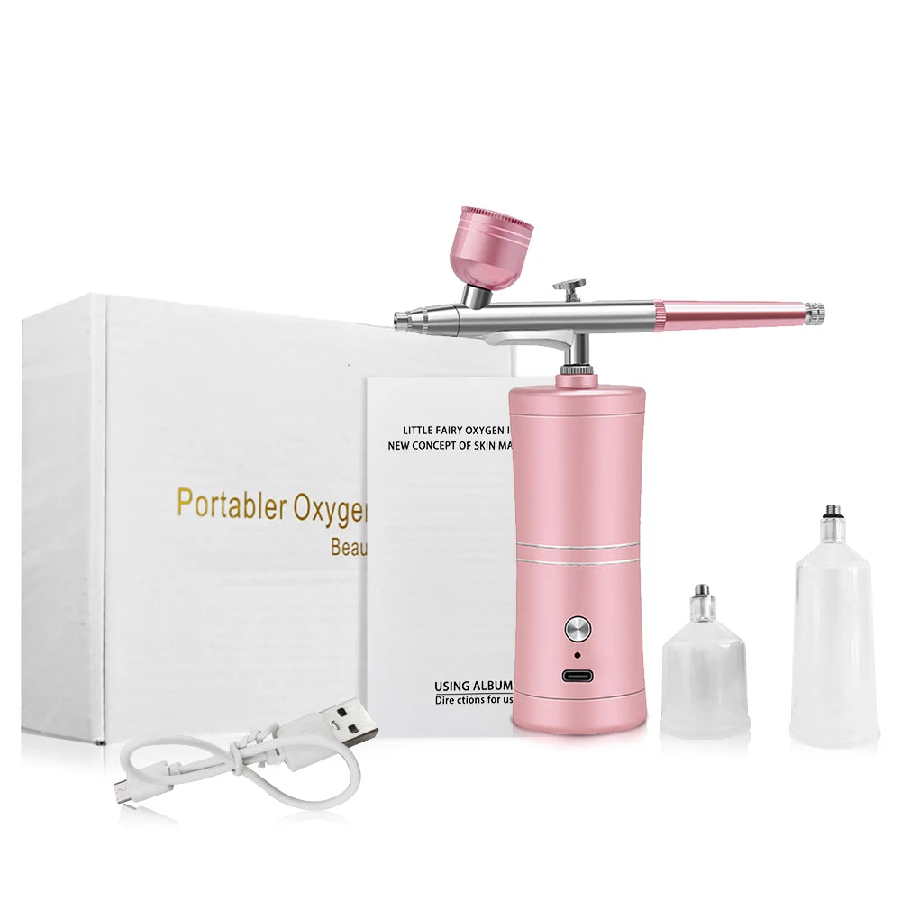 Airbrush for Paint Cake Makeup Cordless Airbrush Sprayer Gun 0.3mm Nozzles Handhold Portable Airbrush Nail Kit with Compressor