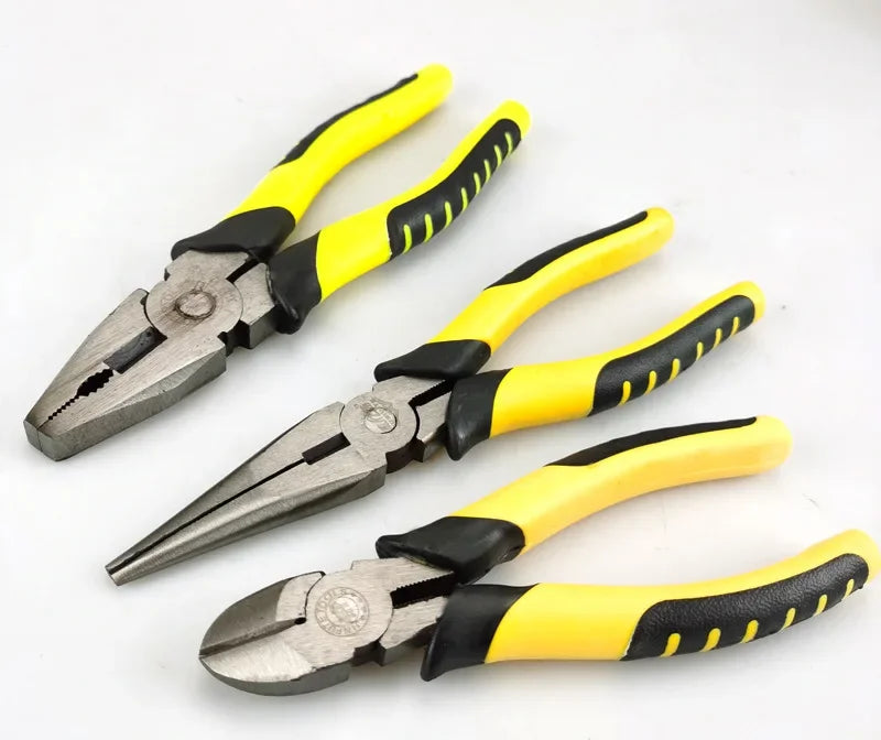 6-inch 8-inch Steel Wire Cutters Sharp Nose Tiger Mouth Design Manual Hardware Tools Tiger Skin Handle