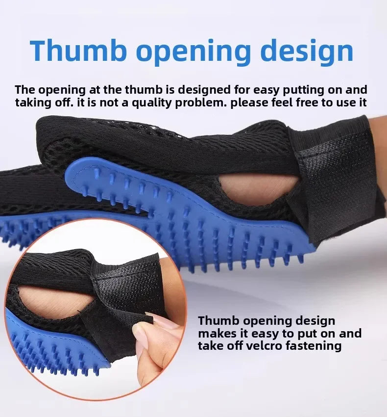 Pet Hair Glove Comb Pet Dog Cat Grooming Cleaning Glove Deshedding Hair remover Massage Brush Animal Supplies Cat Accessoies