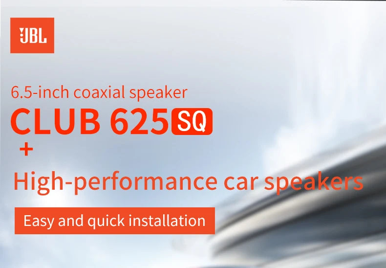 JBL Car Audio Speaker 6.5-inch CLUB 625SQ Coaxial Speaker Treble Subwoofer Full Band Stereo Surround Speaker