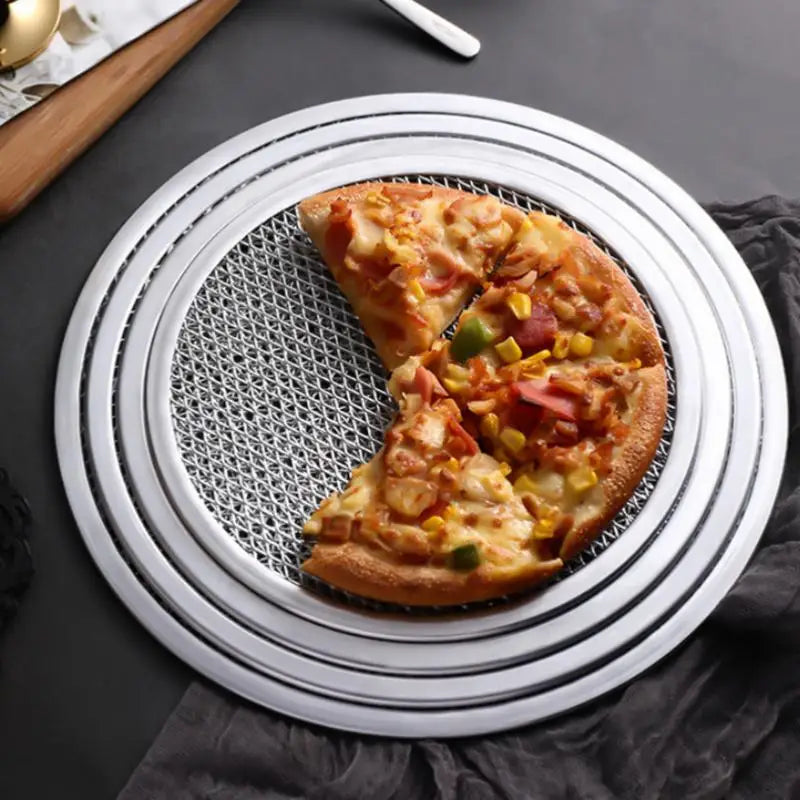 1PC 6-20 Inch Pizza Screen Pan Metal Net Non Stick BakingTray New Seamless Aluminum Alloy Metal Net Bakeware Kitchen Pizza Tools
