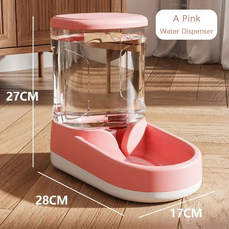 +Large - Capacity Automatic Pet Feeder & Water Dispenser for Dog/Cat, Gravity Design, Save Time & Effort