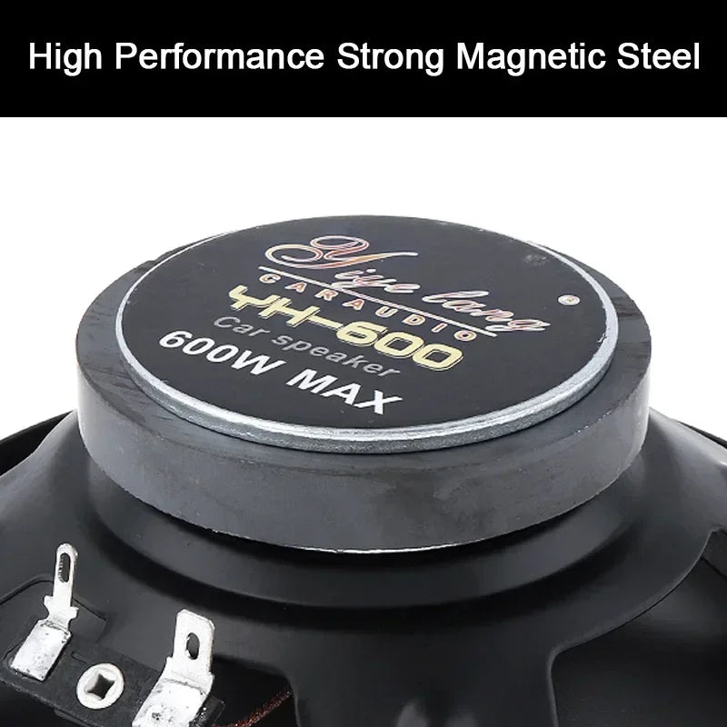 6 Inch Car Speakers 600W HiFi Coaxial Subwoofer Universal Automotive Audio Music Full Range Frequency Car Stereo Speaker