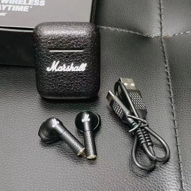Marshall MINOR III 100%Original Earphones Wireless Bluetooth 5.1 Headphones Sports Denoise Hi-Fi Bass Subwoofer Music Headset