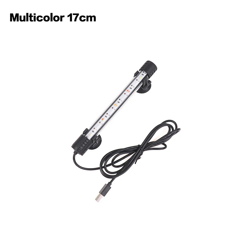 Fish Tank Light Underwater Lighting Submersible Lamp Plant Grow Lamp 110V 17-47CM USB Plug Aquarium Light LED Waterproof