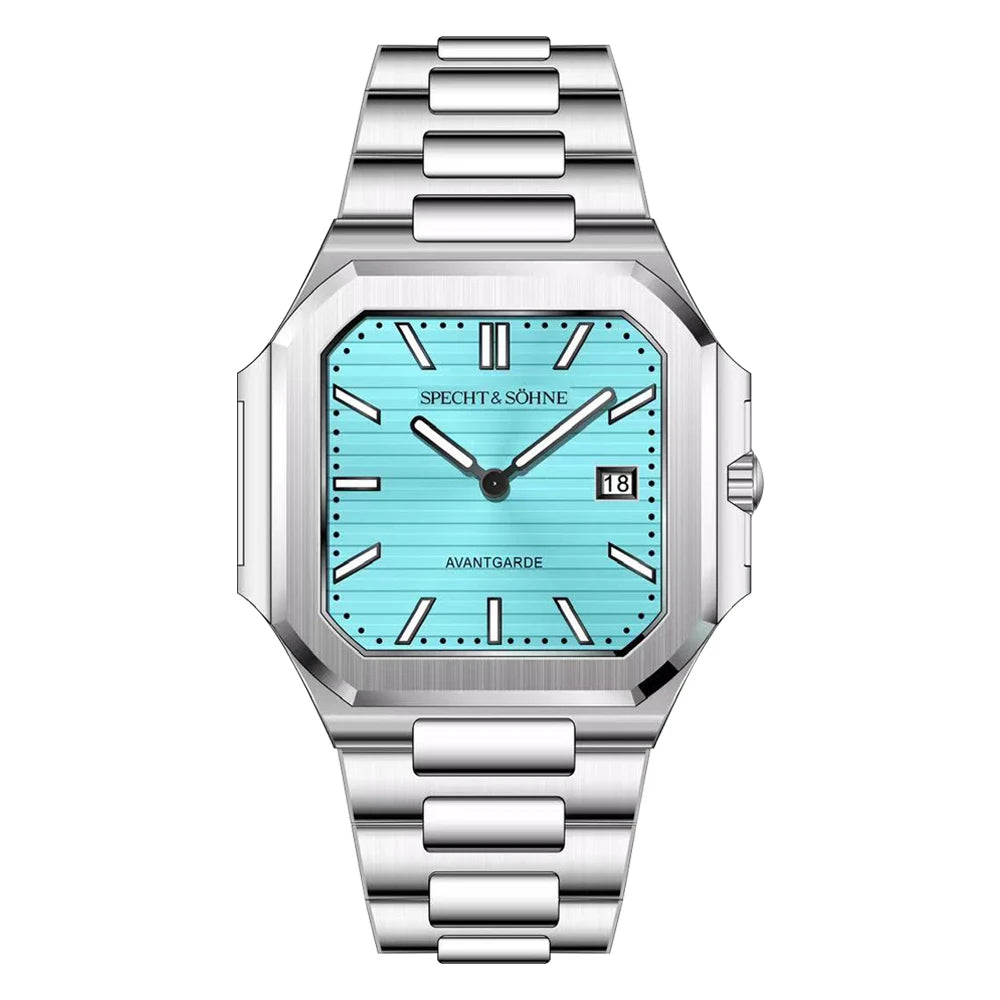 2025 Specht & Söhne New Hot Selling Ultrathin Cubic Watch For Men Quartz Wristwatch Sapphire Green Color Luminous Waterproof
