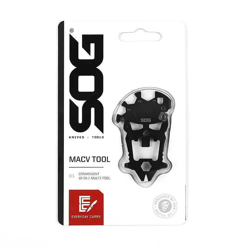 SOG MacV Multi-tool Mini Keychain Skull Wrench EDC Multifunctional Tools Portable Outdoor Camping Survival Bottle Opener SM1001