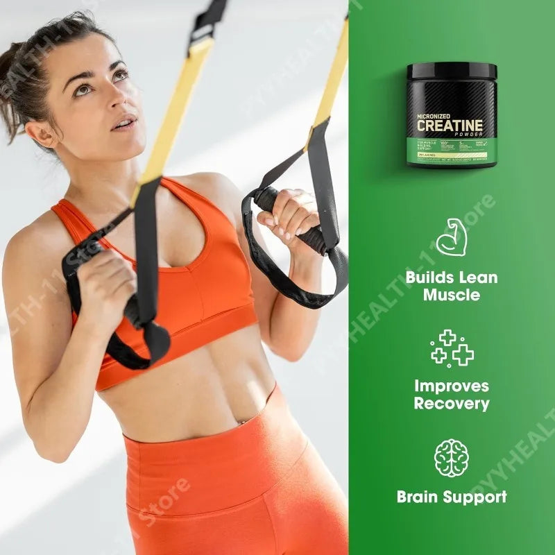 Micronized Creatine Monohydrate Powder Support Strength and Muscle Performance Unflavored 60 Servings 300 Grams