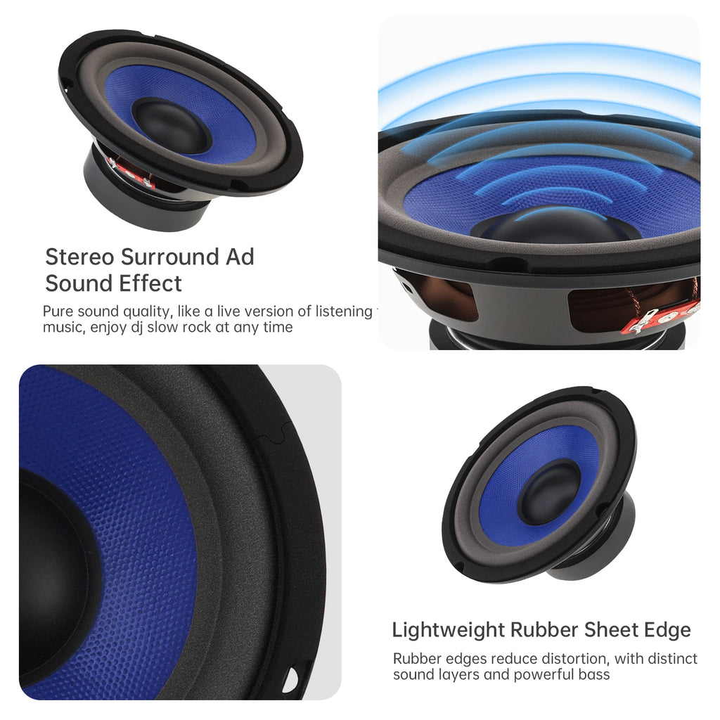 1pc 5/6.5/8/10 Inch Bass Loudspeaker Woofer Speaker for Car Audio/Home Theaters,Wide Frequency Response Car Audio Stereo Speaker