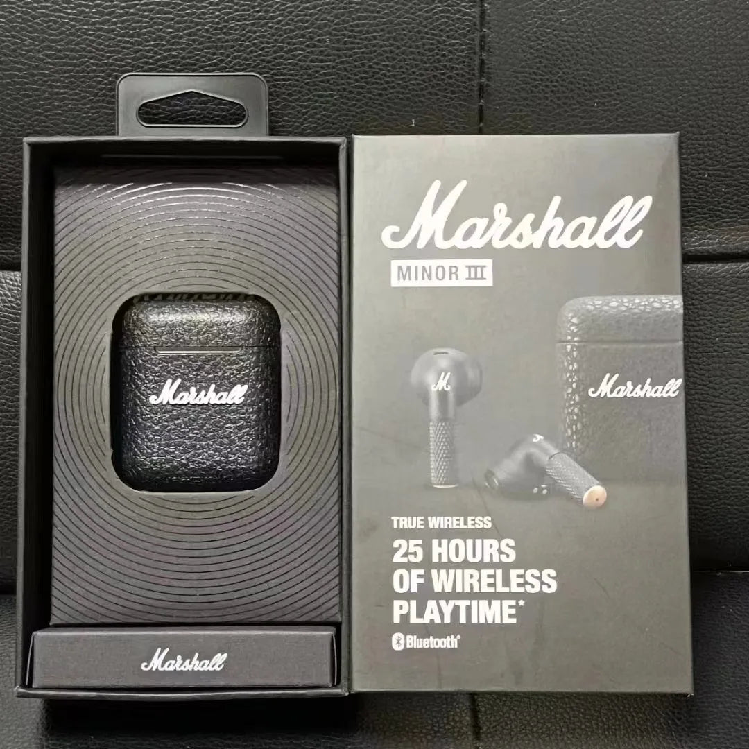 Marshall MINOR III 100%Original Earphones Wireless Bluetooth 5.1 Headphones Sports Denoise Hi-Fi Bass Subwoofer Music Headset