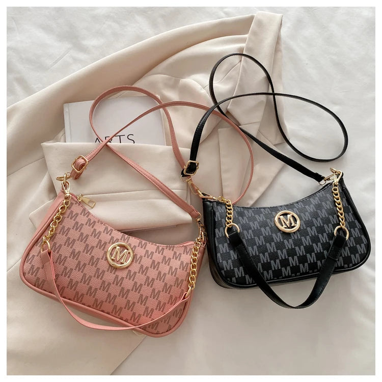 Vintage Floral Print Underarm Bag Women's Crossbody Shoulder Bag Casual Versatile Small Bag Popular Female Fashion Design