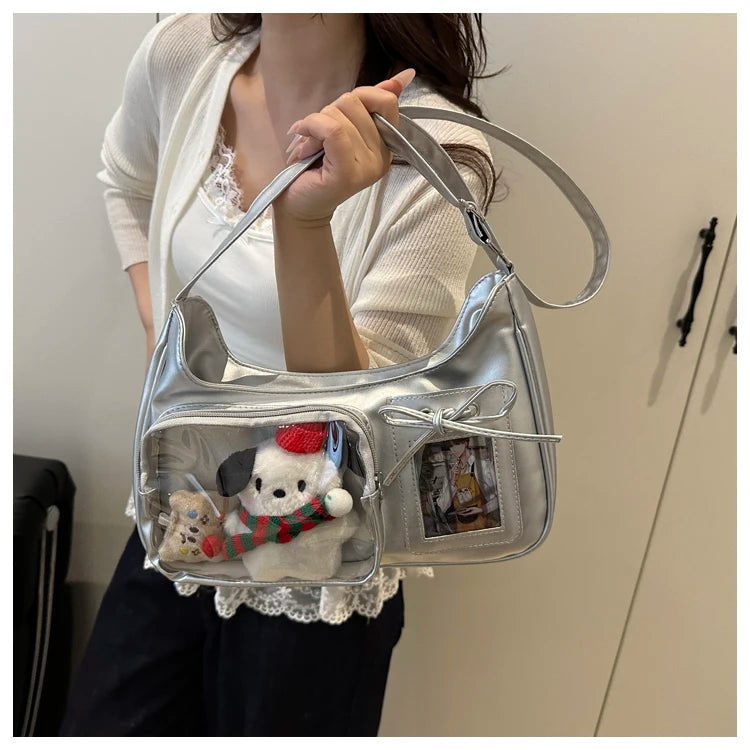Design Sensation Single Shoulder Slant Crossbody Bag Basic Model Grain Bag Pain Bag for Girls Soft Synthetic Leather Sq...