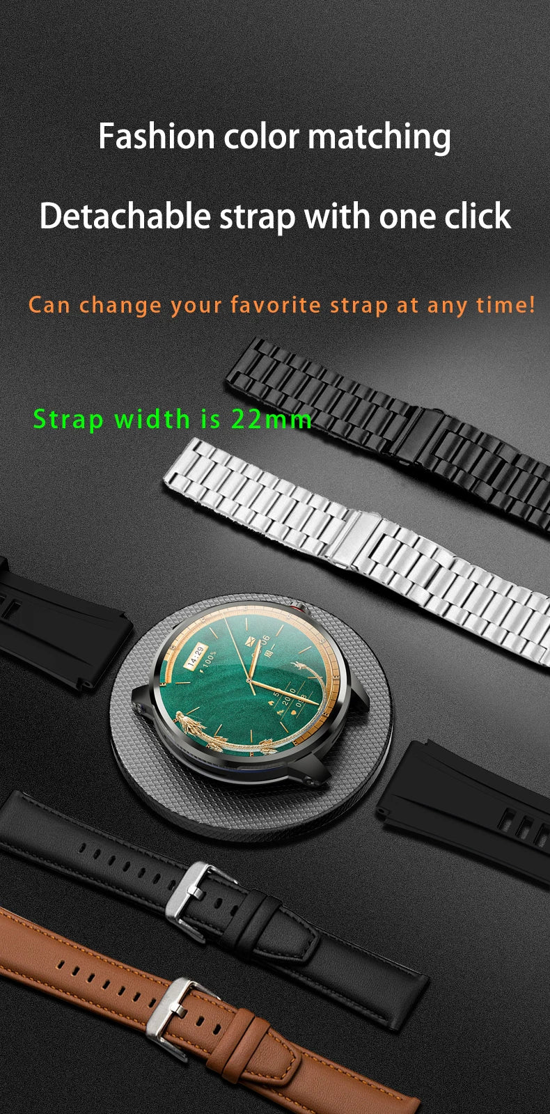 Goldenspike 32GB+256GB Smartwatch 4G/5G LTE 900W Rotary HD Camera GPS WIFI HiSportPro App Bluetooth Smart Watch For IOS Android