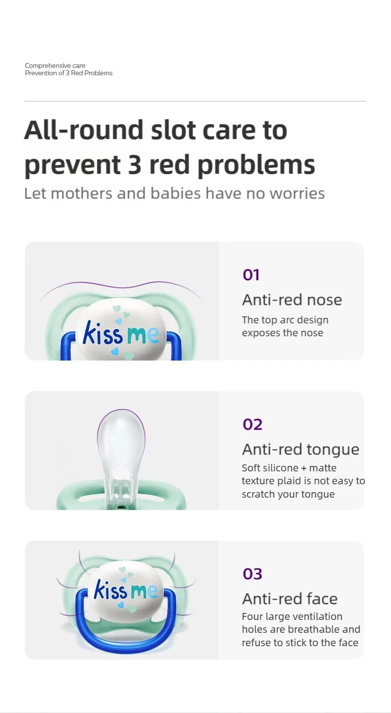 PHILIPS AVENT Silicone Nipple Pacifier Baby Toddler Soothe Kids Newborn Baby Silicone Teething Pacifier Orthodontic Nipples Baby
