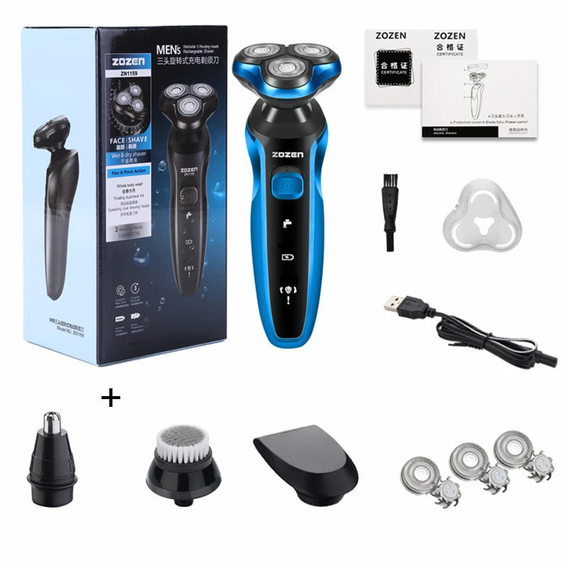 ZOZEN New Electric Razor Electric Shaver Body Hair Clipper Shaving Machine for Men Women Cutting Hair Beard Trimmer Waterproof