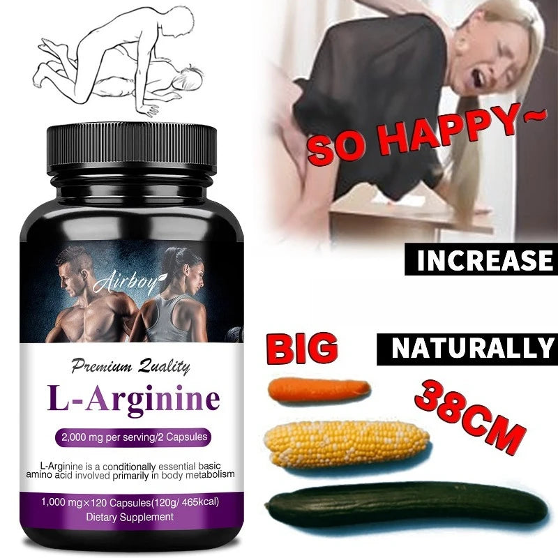 Men's L Arginine Capsules Supplement Endurance Performance for Workouts Muscle Growth Mercury for Adult