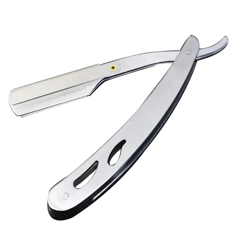 1/3/5pcs Professional Manual Shaver Straight Edge Stainless Steel Barber Razor Men Folding Shaving Shave Beard Cutter With Blade