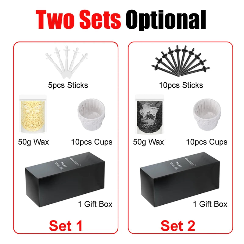 Wax beanPortable Painless Nose Wax Kit For Men & Women Nose Hair Removal Wax Set Paper-Free Nose and Ear Hair Removal Kit