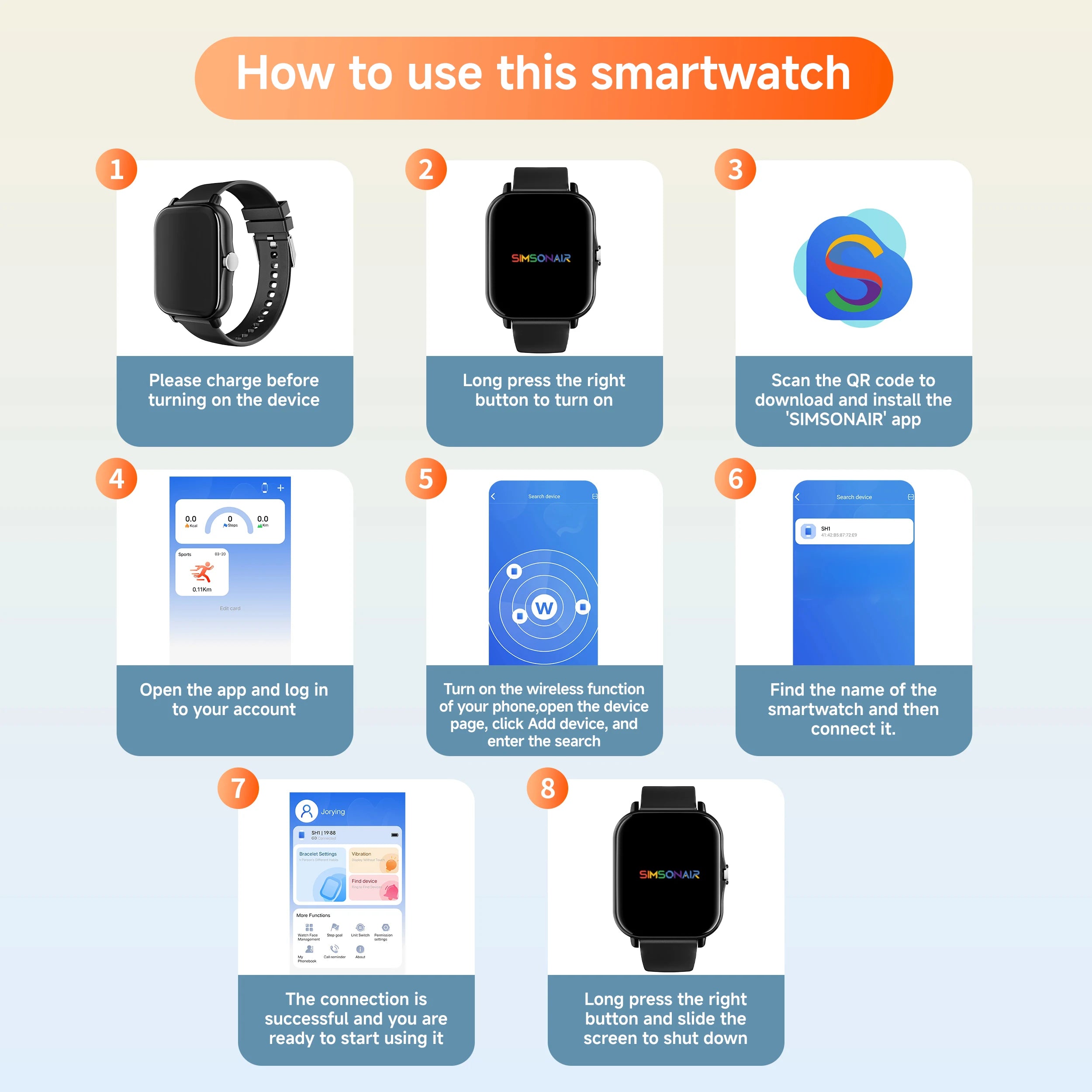 NEW Smart Watch Full Screen Multi-color Watch Strap Wireless Call For Android/IOS Message Reminder Outdoor Sport Watch Men Women