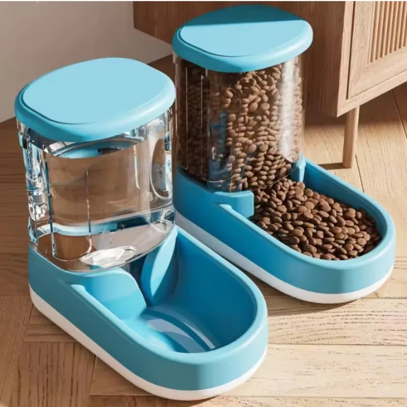 +Large - Capacity Automatic Pet Feeder & Water Dispenser for Dog/Cat, Gravity Design, Save Time & Effort