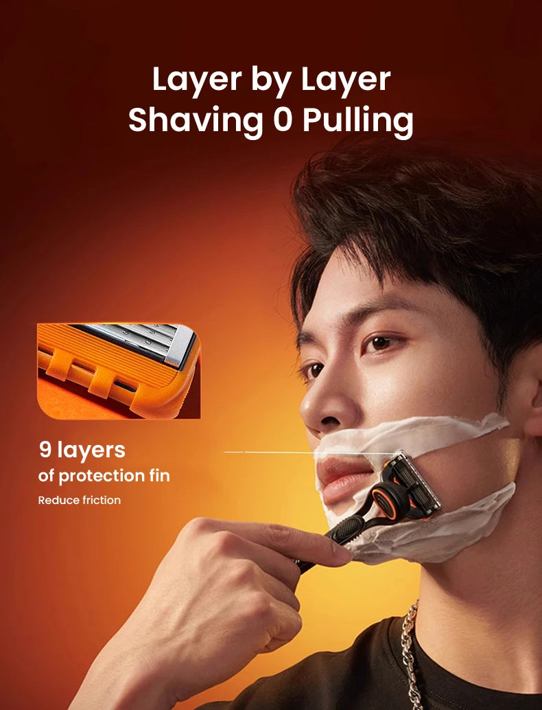 Gillette Fusion 5 Razor Set 1 Handle 25 Cartridges 5 Ultra-Thin Blades Lubrication Strip Back Trimmer