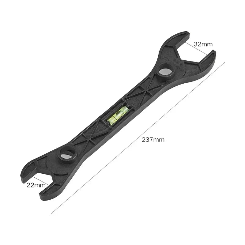 Multifunctional Dual Headed Wrench With Level Manual Tap Spanner Repair Plumbing Tools For Household Faucet Pipe And Toilet