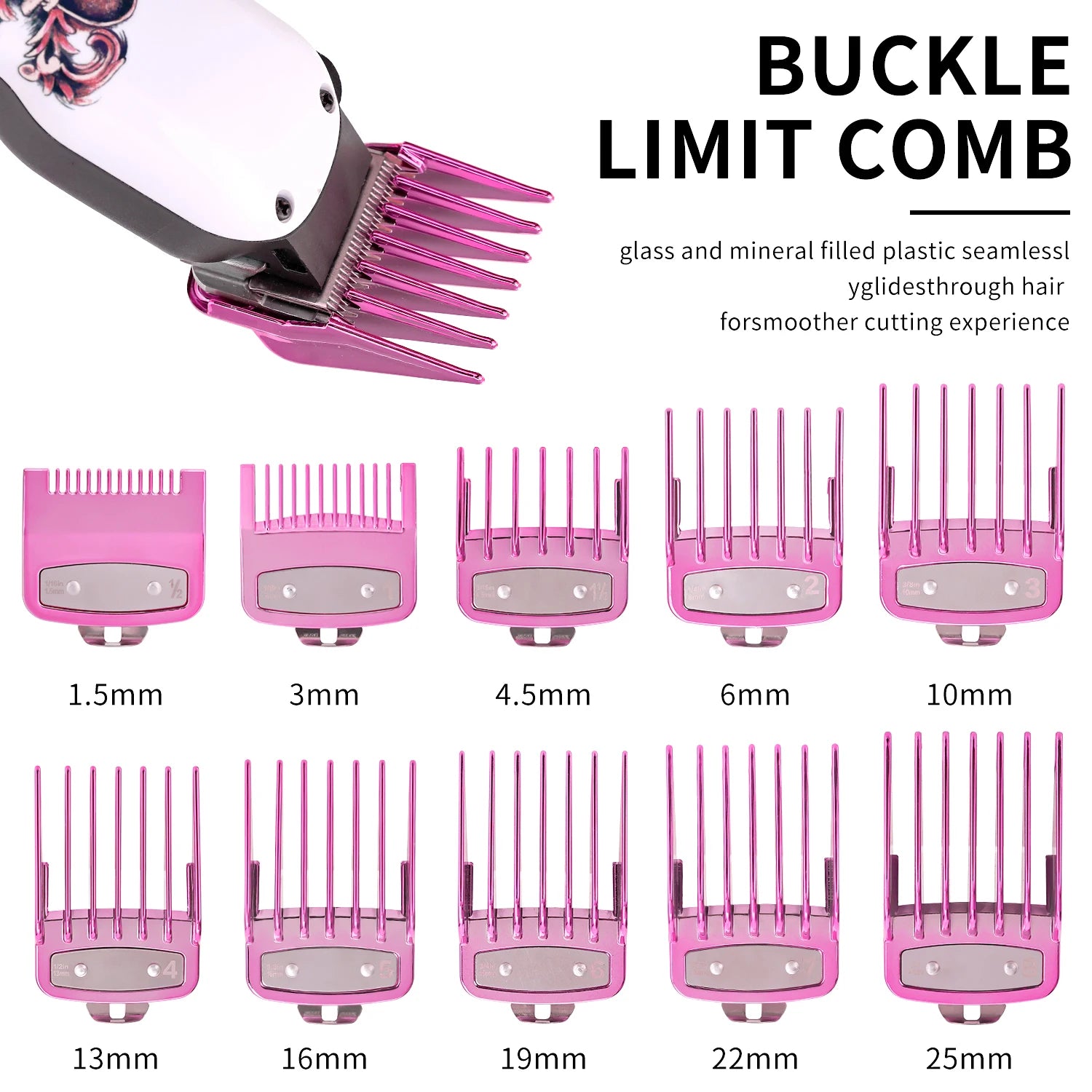 10 Piece Set Barbershop Hairdressing Electroplating Haircut Limit Comb Trimmers Positioning Comb Salon Styling Tool Bring A Box