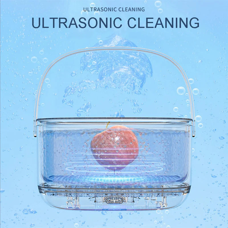 Electric Vegetable Fruit Washing Machine Ultrasound Wireless Food Grains Purifie Basket Large Capacity Cleaner For Houeshold