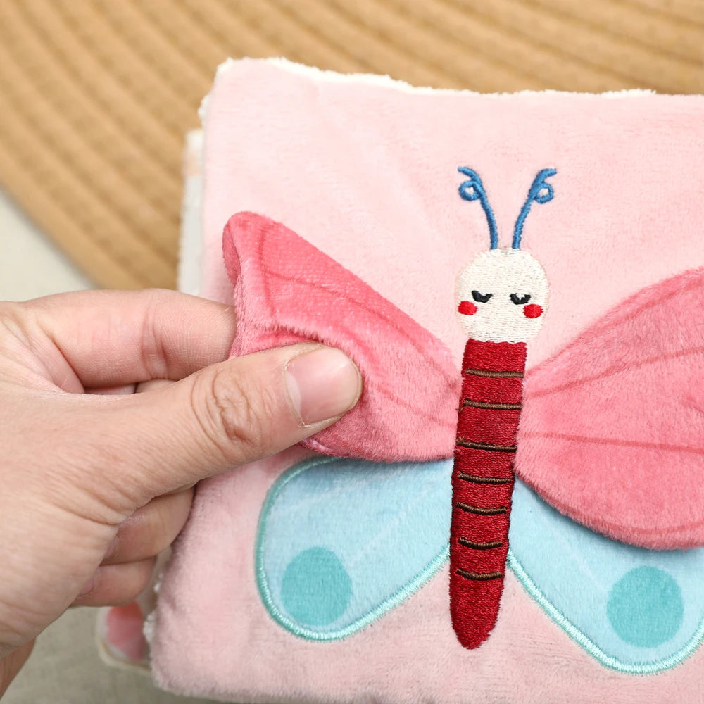 Bunny Cloth Soft Touch Book, Baby Toys 3D Sensory Early Learning Stroller Toys Infant 0-12 Months Baby Toys Multifunction Toys
