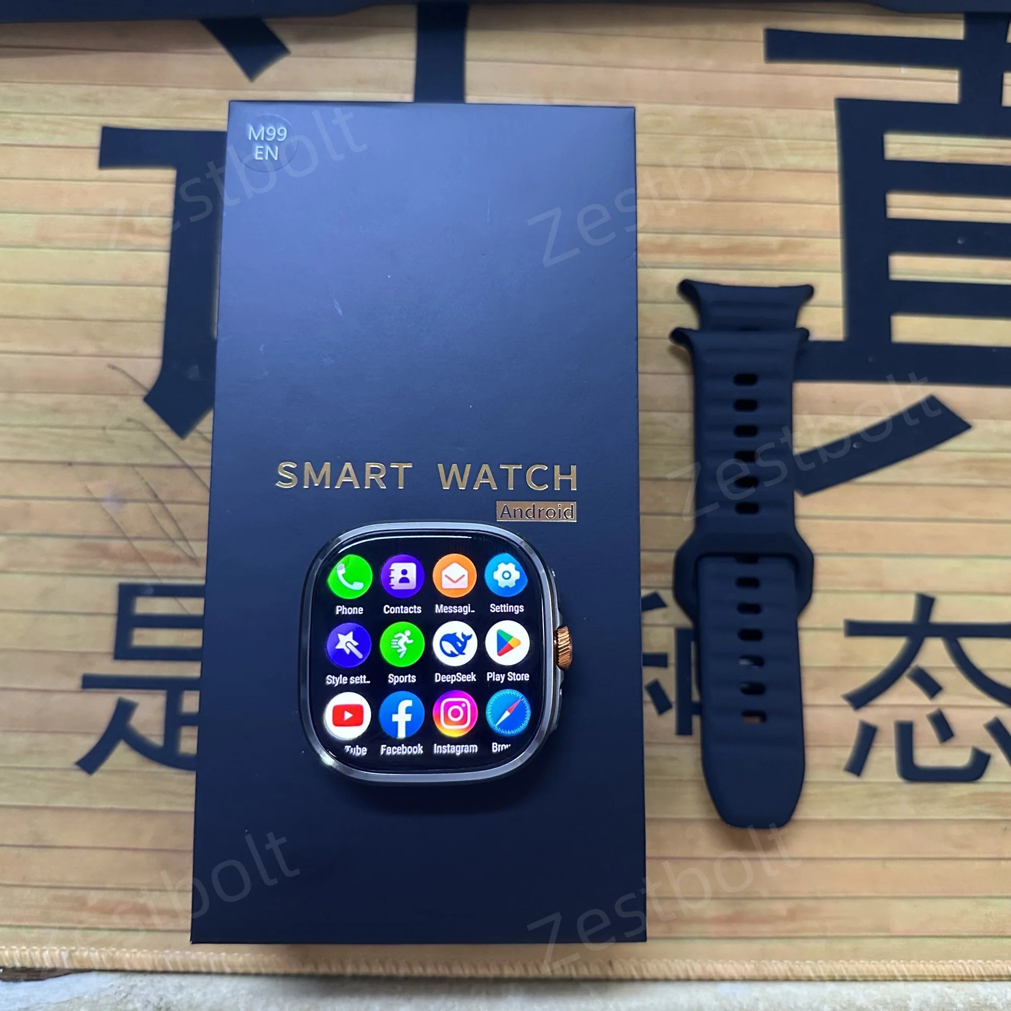 Original M99 Smartwatch with 2.4 Inch AMOLED Screen 4G/5G SIM Card Slot GPS WiFi 190° Rotating Camera Android 10.0 Gaming Watch