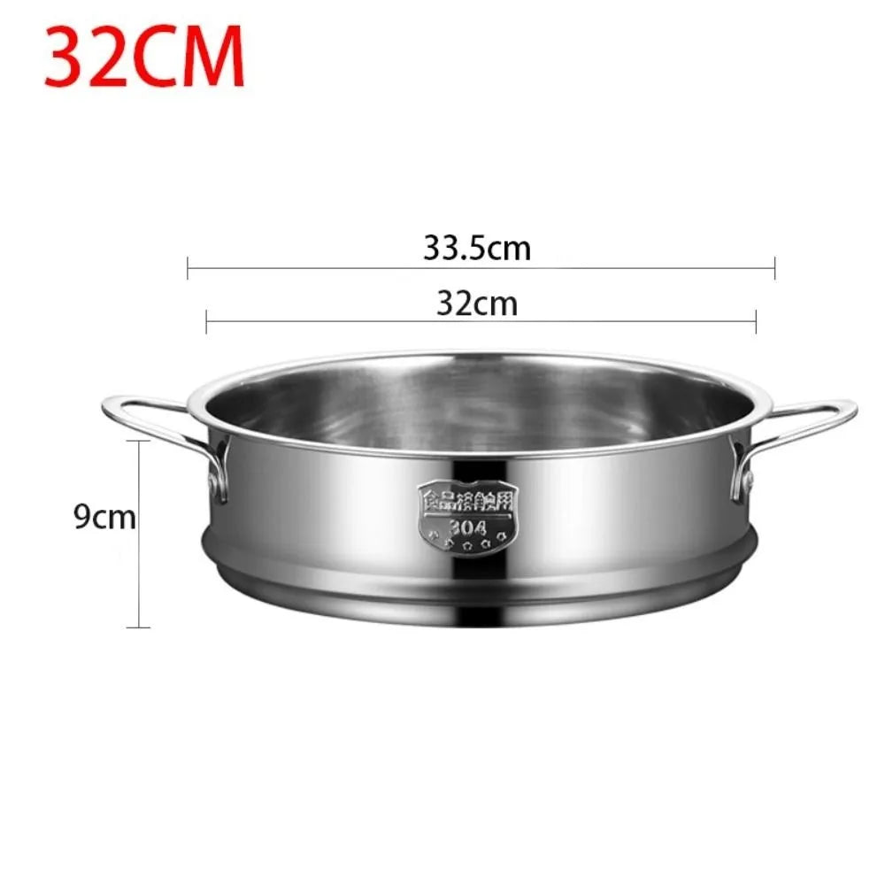 New 304 Stainless Steel Steamer Basket Thickened 16-32cm Food Steam Rack Generic Safe Material Drain Basket Home Cooking